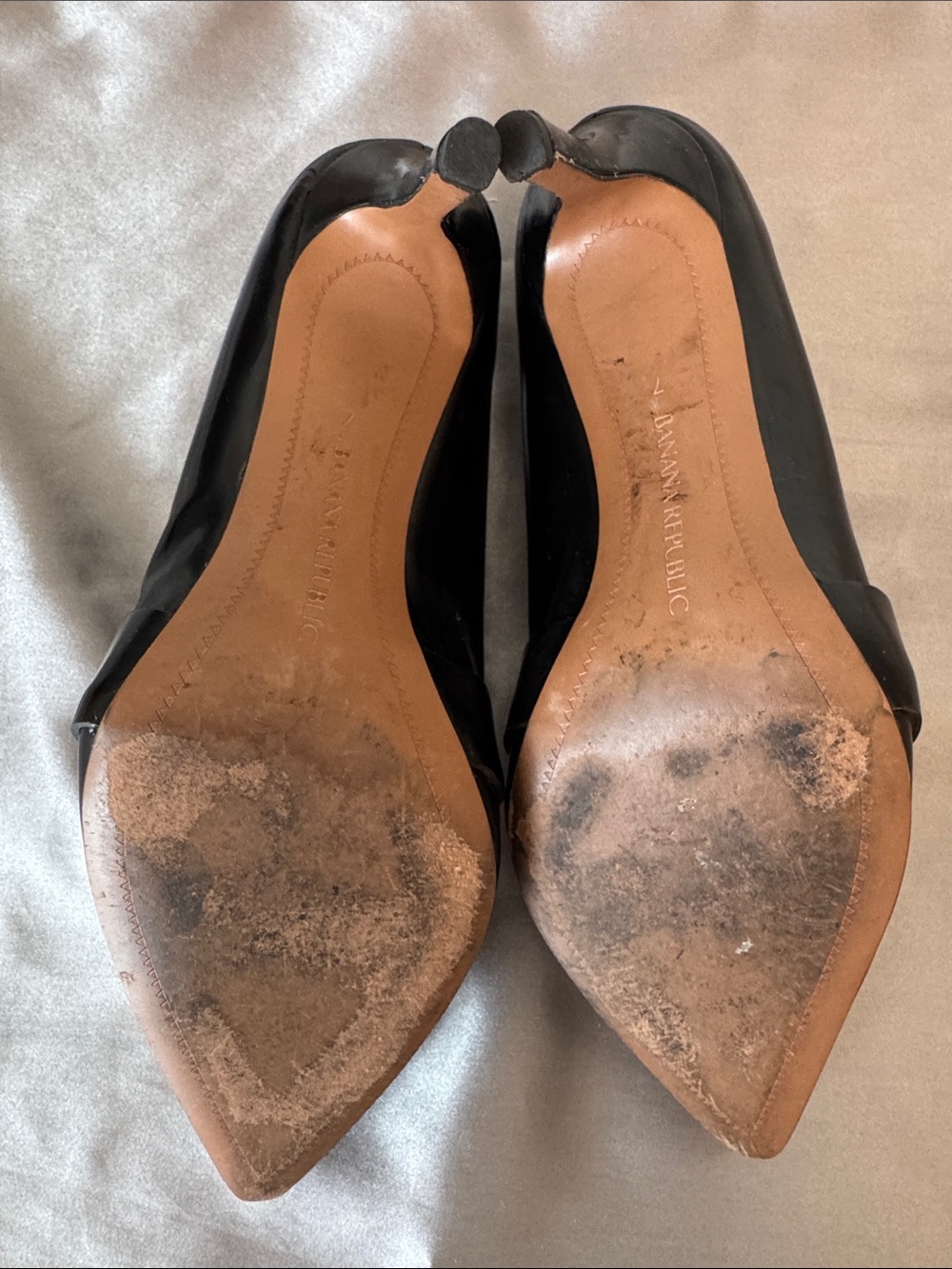 Banana Republic Black Leather Pointed-Toe Tassel Loafers (Women) - Picture 3 of 3
